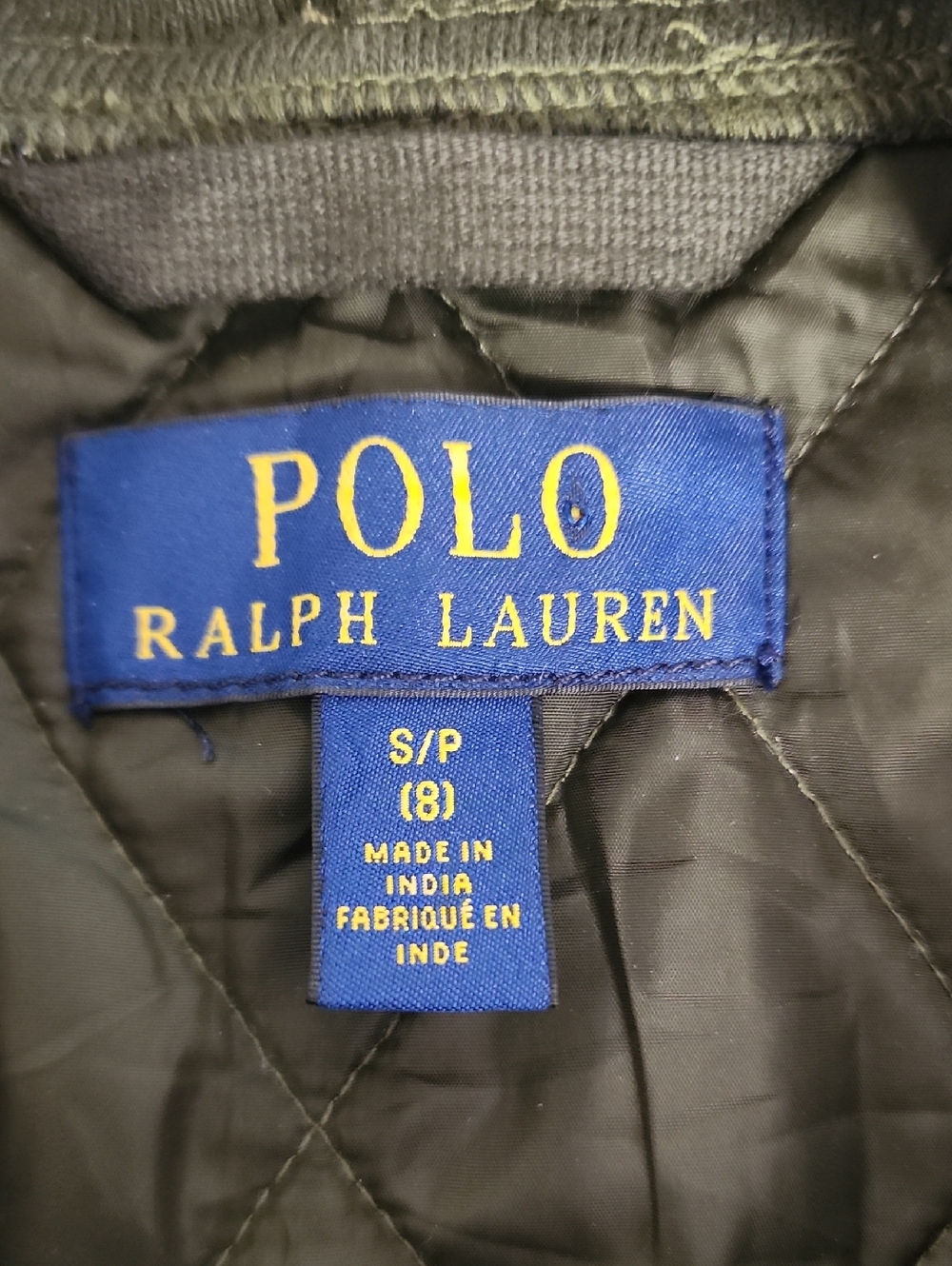 Polo Ralph Lauren Quilted Water-Repellent Vest Kids Unisex Sz 8 - Picture 7 of 10